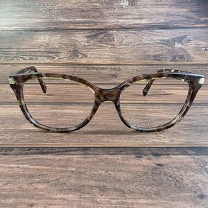 Coach HC8132 Glasses Womens Light Brown Confetti Cat Eye Eyeglasses 57-17-135